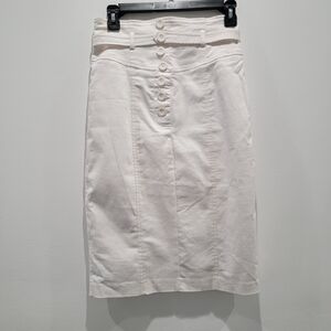Ricki's White Button-Detail Pencil Skirt